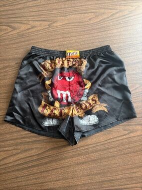 M&M'S Large Black Boxer Shorts Girls Love Bad Boys